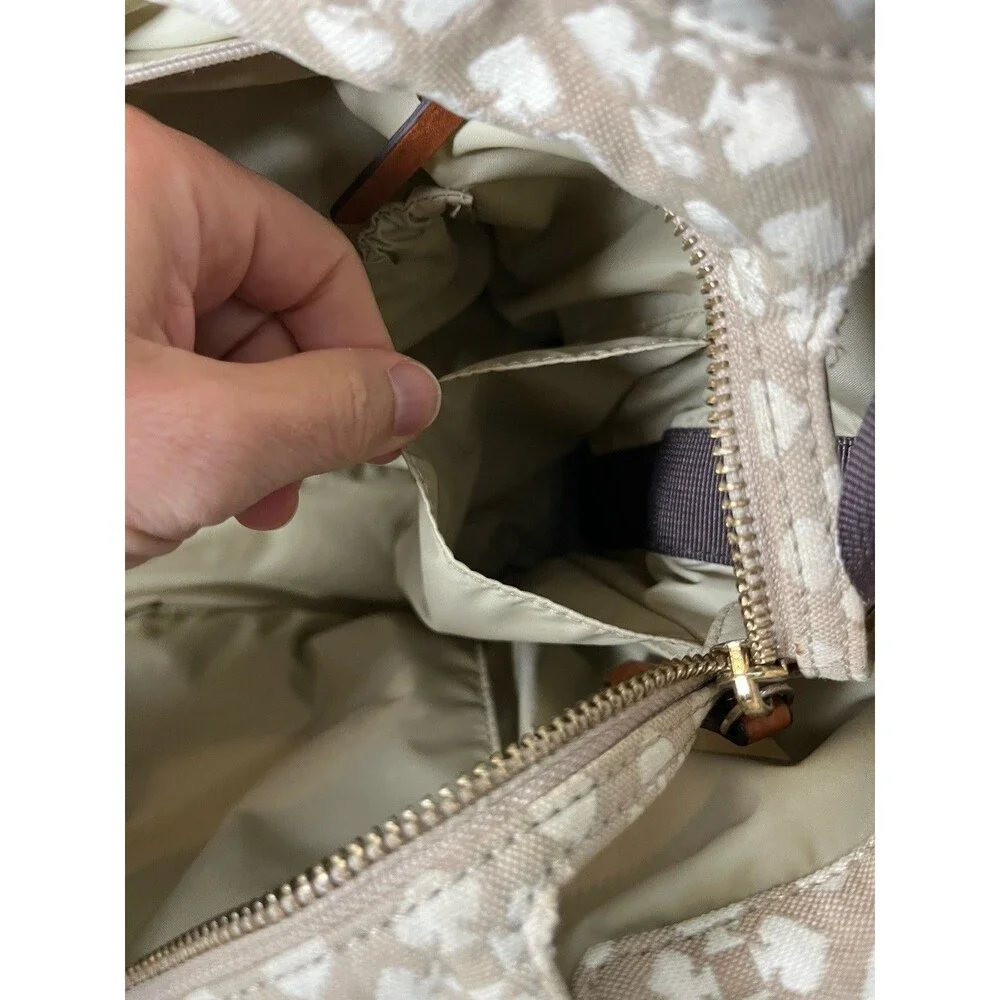 Kate Spade New York Stevi Classic Stucco Canvas & Leather Large Tote/Diaper Bag